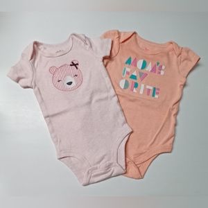 #0132 Onesies(2) 3-6M for girls